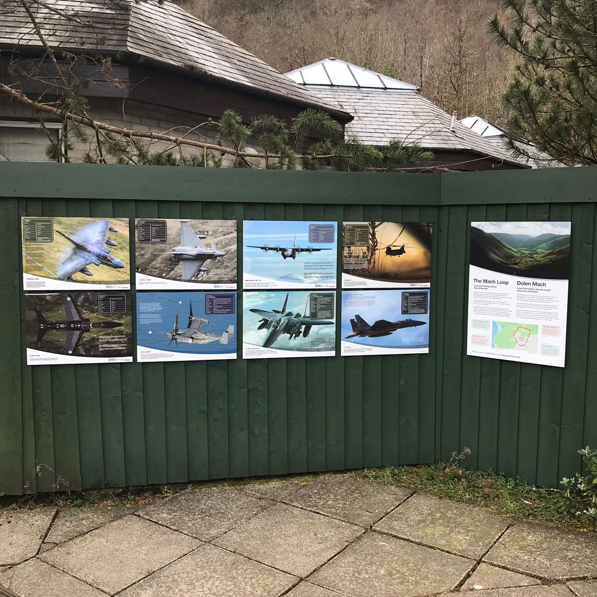 Corris Craft Centre outdoor viewing area, fully accessible Mach Loop location